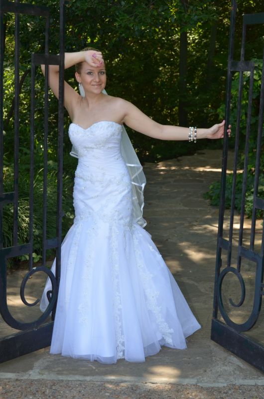 Selling my Alfred Angelo wedding dress Style 2083 :  wedding alfred angelo white satin sweetheart neckline style 2083 wedding dress Sarah Bridal Pix 06 04 2011 267