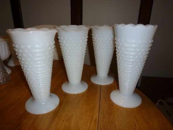 MIlk Glass :  wedding milk glass vases white ivory flowers diy reception P1000333 Milk Glass Collection For SALE!!!! 42 Pieces :  wedding milk glass vase milkglass reception decor white flowers diy centerpiece P1000333 