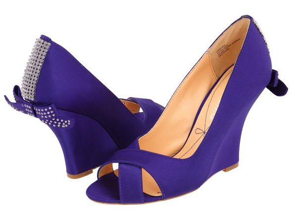 Need Help Finding: Pour La Victoire CORDELIA wedge, please ! :  wedding pour la victoire purple shoes heels cordelia satin divia wedge violet purple size 7 Cordelia Pour La
