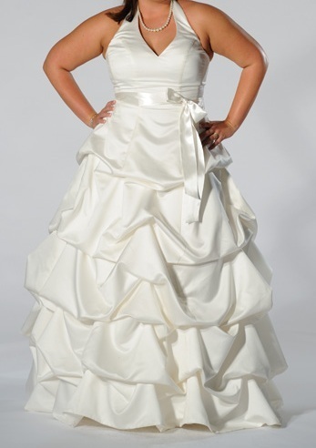 This is my Davids bridal Halter WHITE wedding dress 9t9250