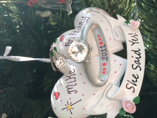 Pics of your Ring and Favorite Ornaments! :  wedding engaged engagement ring rings christmas xmas x mas diamond holidays tree ornament Photo