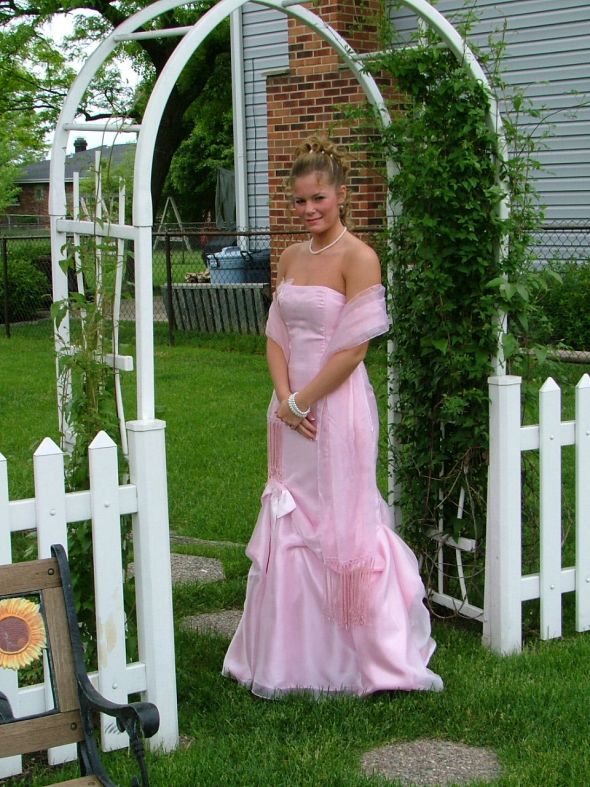 Anyone else pick a wedding dress similar to your prom dress? Post pics! :  wedding prom dress wedding pics DSCF1417