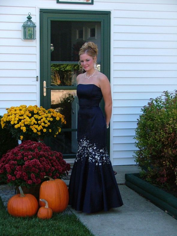 Anyone else pick a wedding dress similar to your prom dress? Post pics! : wedding prom dress wedding pics Homecomingitctures 016