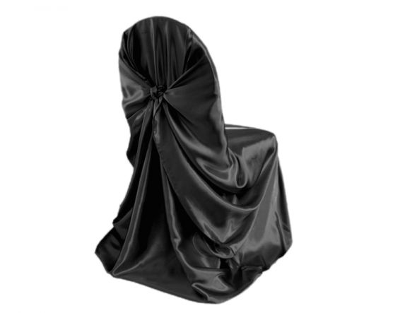 Black Satin Universal Chair Covers For Sale Wedding Chair Covers Decor