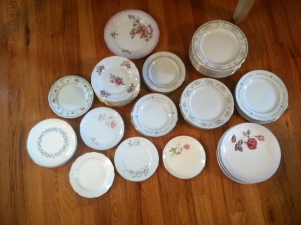 My daughter is having a vintage wedding and we have been collecting plates