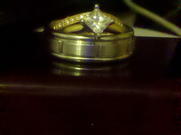 Show me your Princess Cut E-Rings 1 ct. or smaller!! :  wedding IMG 20110702 230547