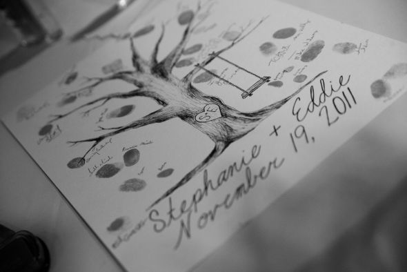 What Can I Use To Replace Guestbook? :  wedding reception guestbook ZDFIngerprinttree