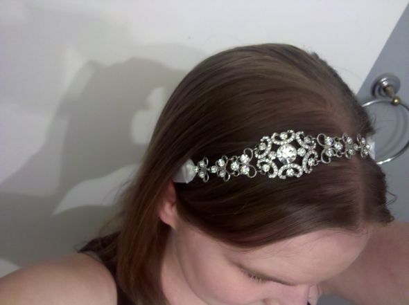 Please show me your VEILS or other HAIR ACCESSORIES! :  wedding veil headband comb pins hair accessories My Headband