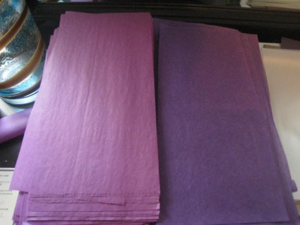 Purple and Plum Pre-Cut Tissue Paper for Pomanders :  wedding balls tissue purple pomander kissing plum paper ceremony flowers diy reception Tissue Paper Sheets