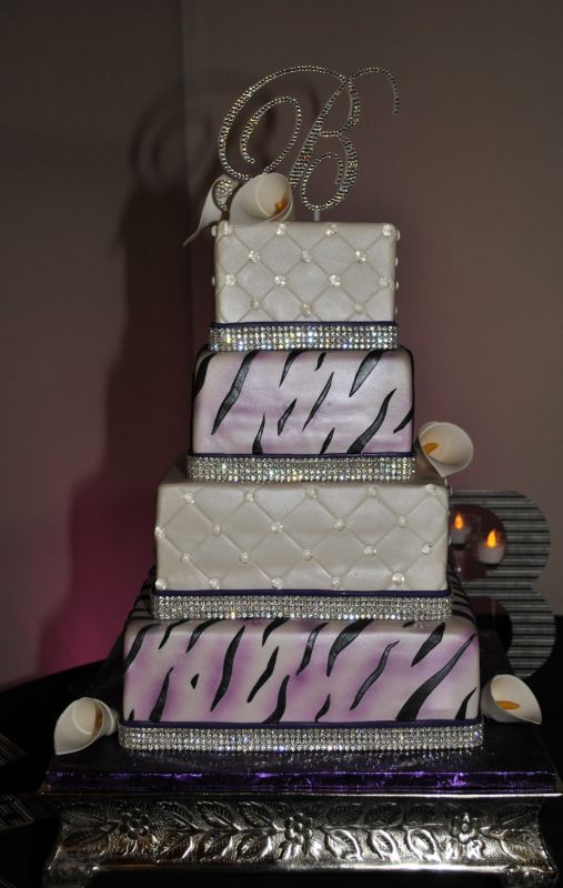 cake stand, cake banding, fancy Bling out B cake topper!!! : wedding silver cake DSC0266