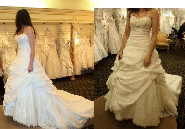 Anyone else pick a wedding dress similar to your prom dress? Post pics! : wedding prom dress wedding pics Dct