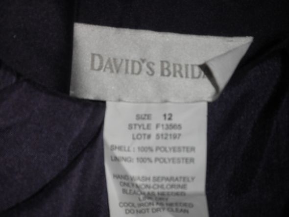 Davids Bridal LAPIS F13565 Size 12 for Sale :  wedding davids bridal 1 lapis f13565 bridesmaid purple bridesmaids F13565   2