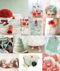 2012 Brides Please share your colors and themes :  wedding wedding colors themes Aqua Red