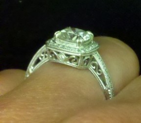 Ohhh Halo Ring Ladies!!! Show me yours! :) : wedding ring halo Side Pic