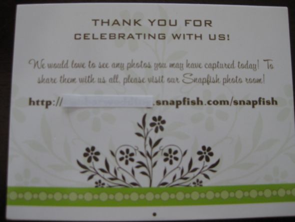 Wedding Reception Camera Card Wording Allow the Invitation Experts to