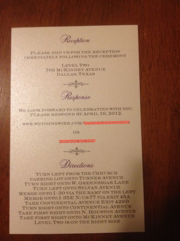 Reception Info/Online RSVP one card ok? :  wedding Reception Card