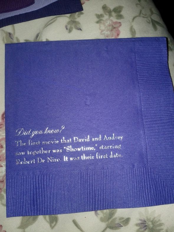 My personalized beverage napkins!  Pics!! :  wedding napkins Napkin 2