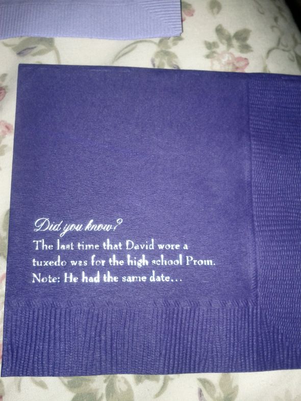 My personalized beverage napkins!  Pics!! :  wedding napkins Napkin 4