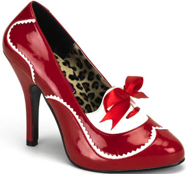 Help me decide!  1950's style wedding dress (swing style) with which shoes? :  wedding 1950s 1 swing saddle shoe black white heels TEMPT 02 Rw