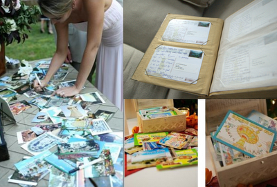 Post Cards Guest Book for Desitnation Wedding :  wedding guest book destination post cards diy reception Postcard Final