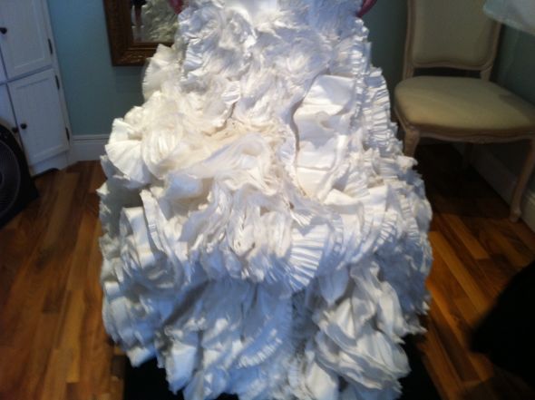 November 2011 Brides -2nd/Final Dress Fitting's - Show your dress!!! :  wedding dress fitting bustle november ivory black Photo