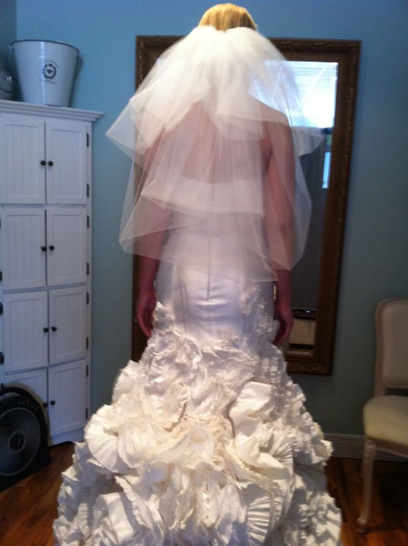November 2011 Brides -2nd/Final Dress Fitting's - Show your dress!!! :  wedding dress fitting bustle november ivory black Photo1
