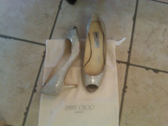 Jimmy Choos Isabel *Champagne Glitter Heels* Size 38.5 : wedding jimmy choo isabel glitter shoes shoes Jimmy Choos3