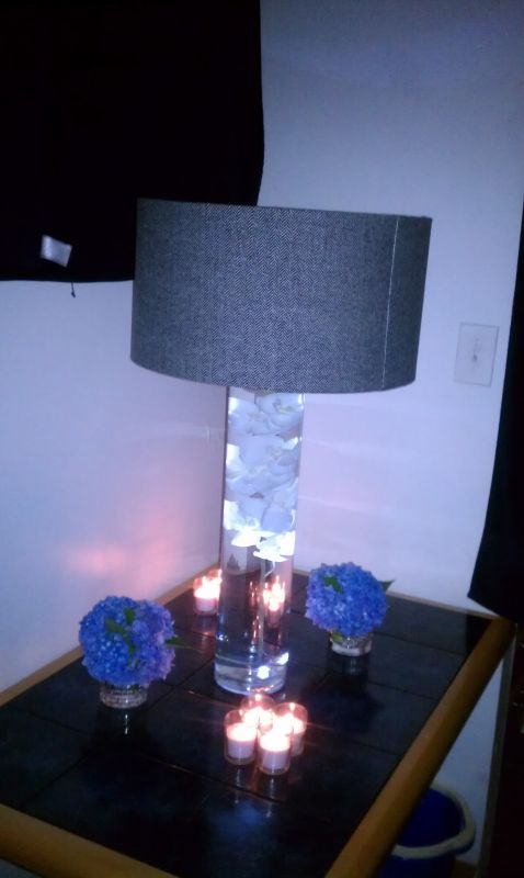 DIY lampshade centerpiece any suggestions wedding black white diy 