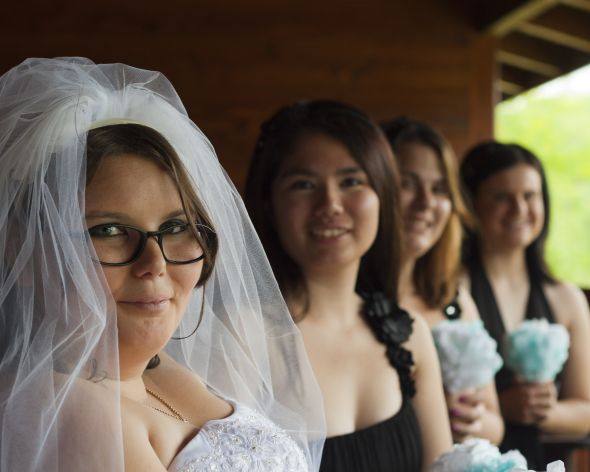 3 months after my wedding and I'm finally ready to post wedding photos,pic heavy :  wedding pictures jumping black and white wedding Bridesmaids