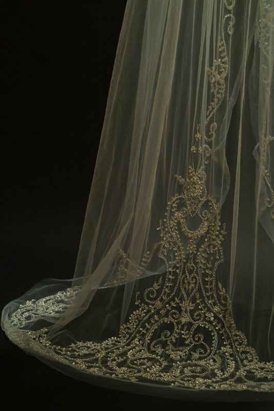 The Progress of My Custom Wedding Dress :  wedding dress bespoke silk corset Beading