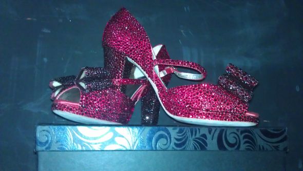 What color are your wedding shoes? : wedding Ruby Slippers Completed