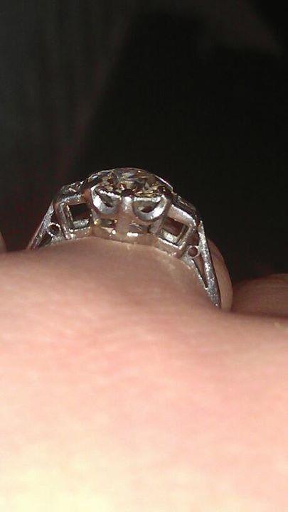 Unique E-Rings... :  wedding ring black diamond unique engagement rough diamond Side View Ring