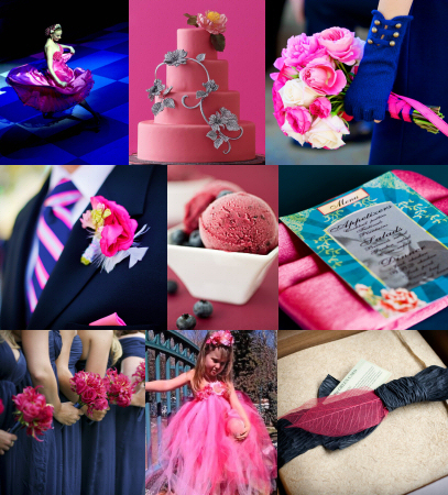 What color pallette goes best with fuschia wedding colors spring wedding
