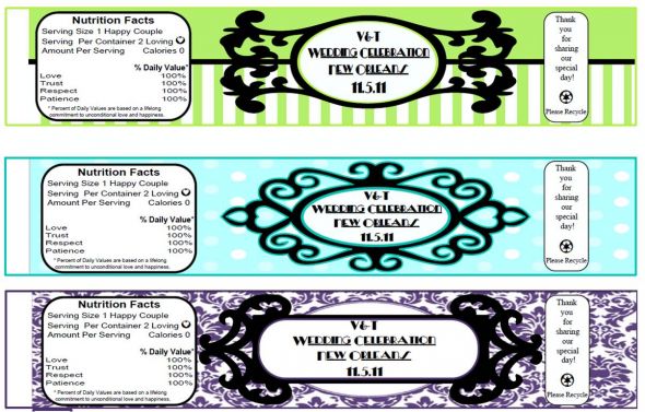 DIY waterbottle labels