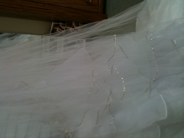 She's here! She's here! My dream dress has arrived! :  wedding allure 8815 allure wedding dress gown alterations mermaid ruffles LoDress3