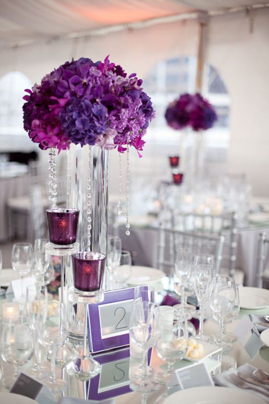 Centerpiece help pls wedding Purple Wedding Centerpiece 24