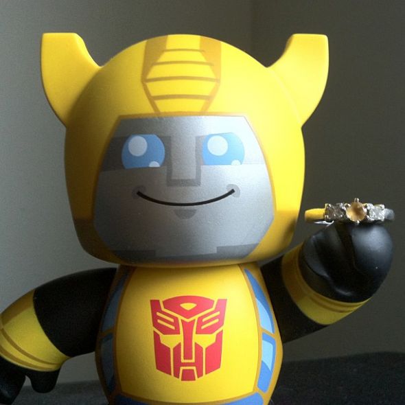Non-Diamond Engagement Rings :  wedding rings Bumblebee Engagement