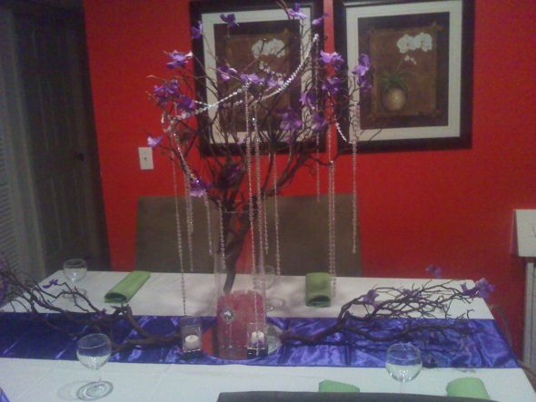for sale new purple linens wedding purple reception Table