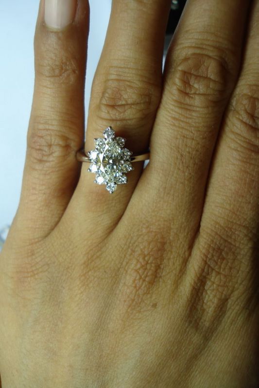 Marquise Halo or Pear Halo?? Can you post a pic wearing your Marquise Halo? :  wedding marquise halo pear halo engagement ring Marquis Halo
