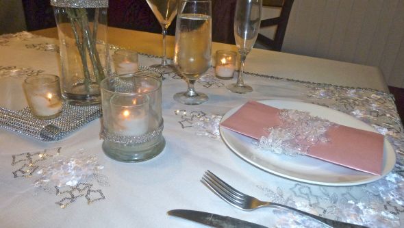 Linens and Table Runners wedding silver runners overlays champagne blush