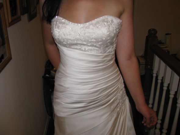 Ruching and satin dresses,show me your's! :  wedding IMG 1380