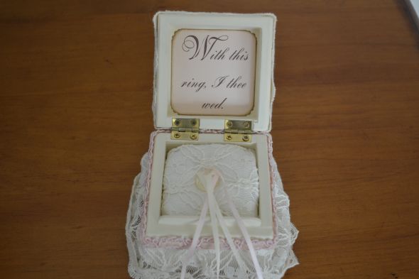 Did/will your ring bearer carry your real rings? :  wedding ring bearer box wedding rings fake rings what to do Ring Box 2