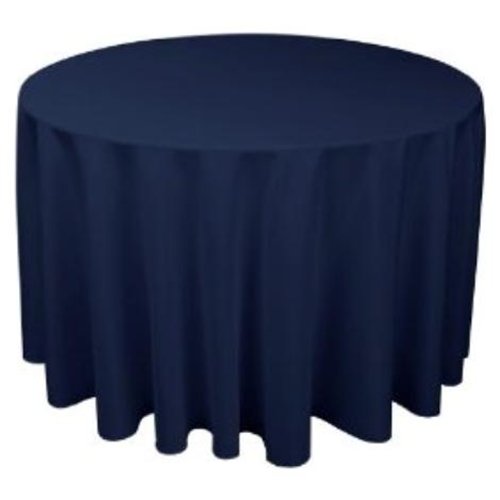 Round Polyester Tablecloth NAVY BLUE 10 Beautiful Wedding Decor For 
