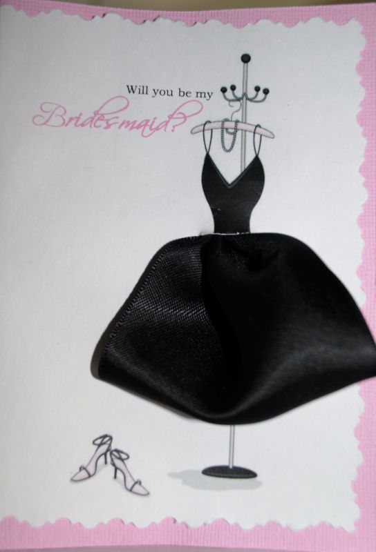 Be my Maid? :  wedding will you be my bridesmaid maid invitation black pink white silver bridesmaids inspiration diy invitations Wedding Prep 021