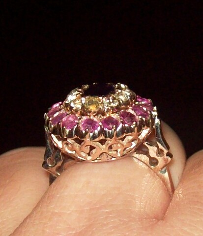 My grandmother's ring is fixed! (big pics) :  wedding rings sapphire ruby heirloom antique 100 0482 1