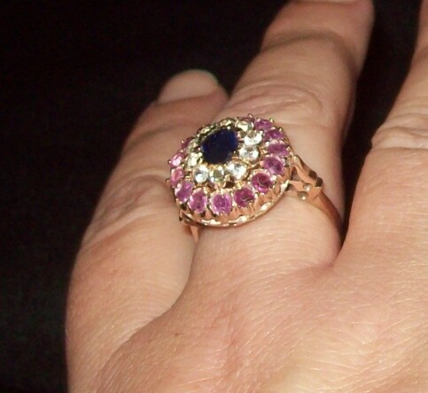 My grandmother's ring is fixed! (big pics) :  wedding rings sapphire ruby heirloom antique 100 0484 1