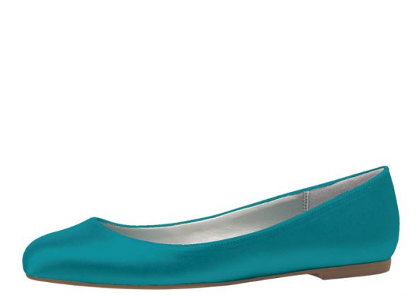 teal flat shoes