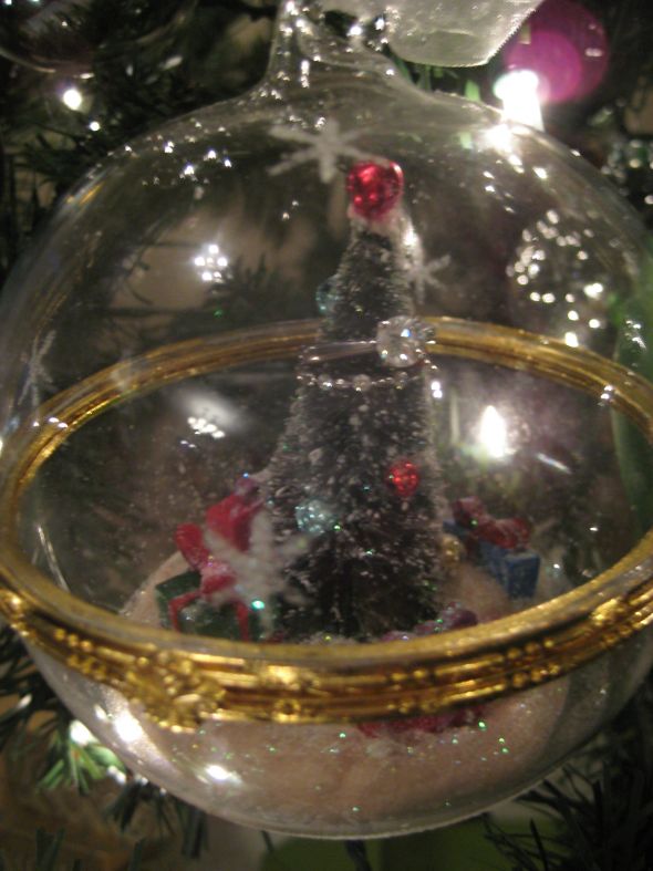 Pics of your Ring and Favorite Ornaments! :  wedding engaged engagement ring rings christmas xmas x mas diamond holidays tree ornament IMG 1542