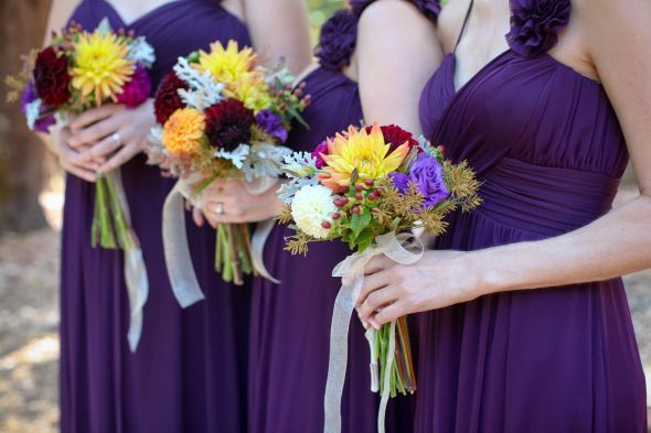 perfect eggplant purple bridesmaids dresses? :  wedding purple bridesmaids dresses RobinGregWedding 340small