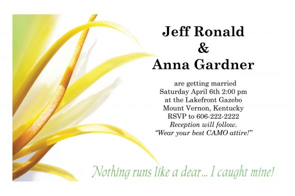 John Deere Green-My Wedding theme : wedding John Deere Elegant Invitation